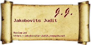 Jakobovits Judit névjegykártya